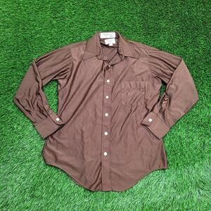 Vintage 70s Arrow Kent MOD Button Shirt S/M 21x30 Shirttail